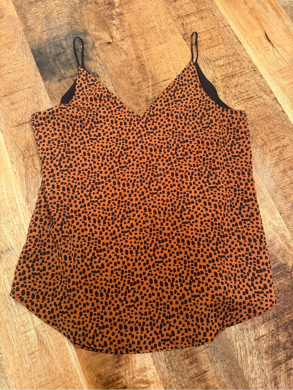 Express Satin Tank Leopard Print Size Small